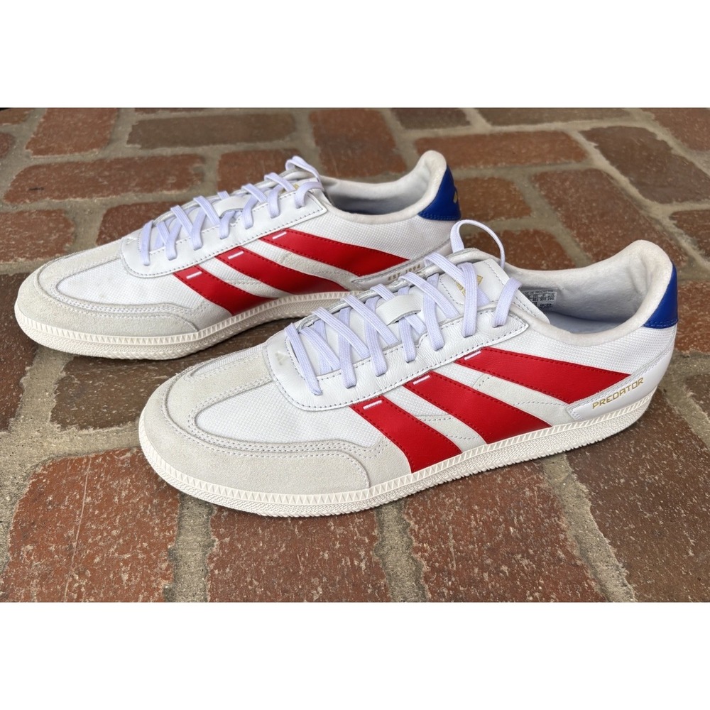 Adidas Predator Freestyle Men 12, Soccer Shoe Red White Blue IG8974 *Hardly Worn